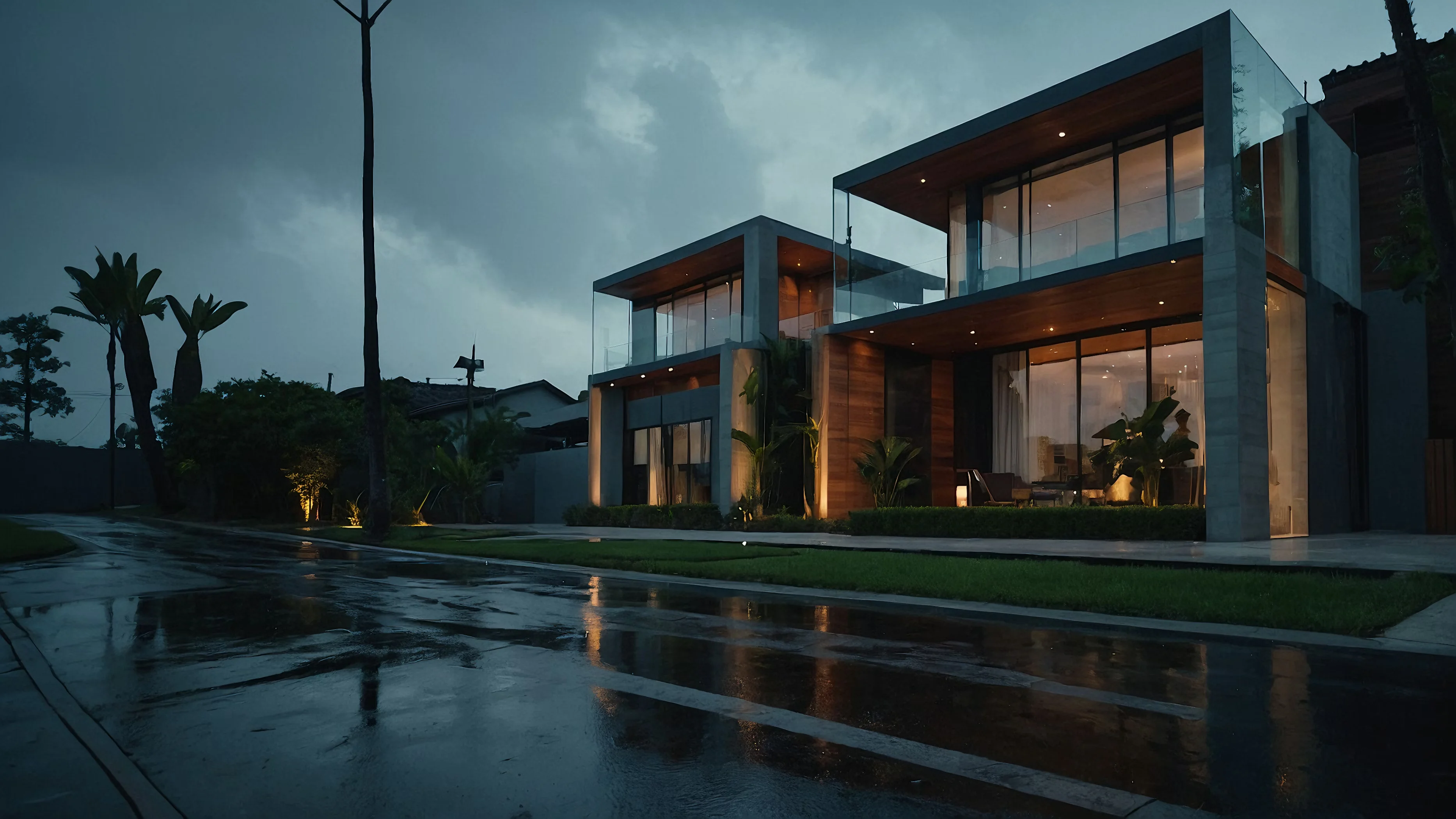 Villa hiện đại với hồ bơi sang trọng